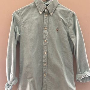 Light green polo button up